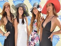 beautiful women del mar races hats
